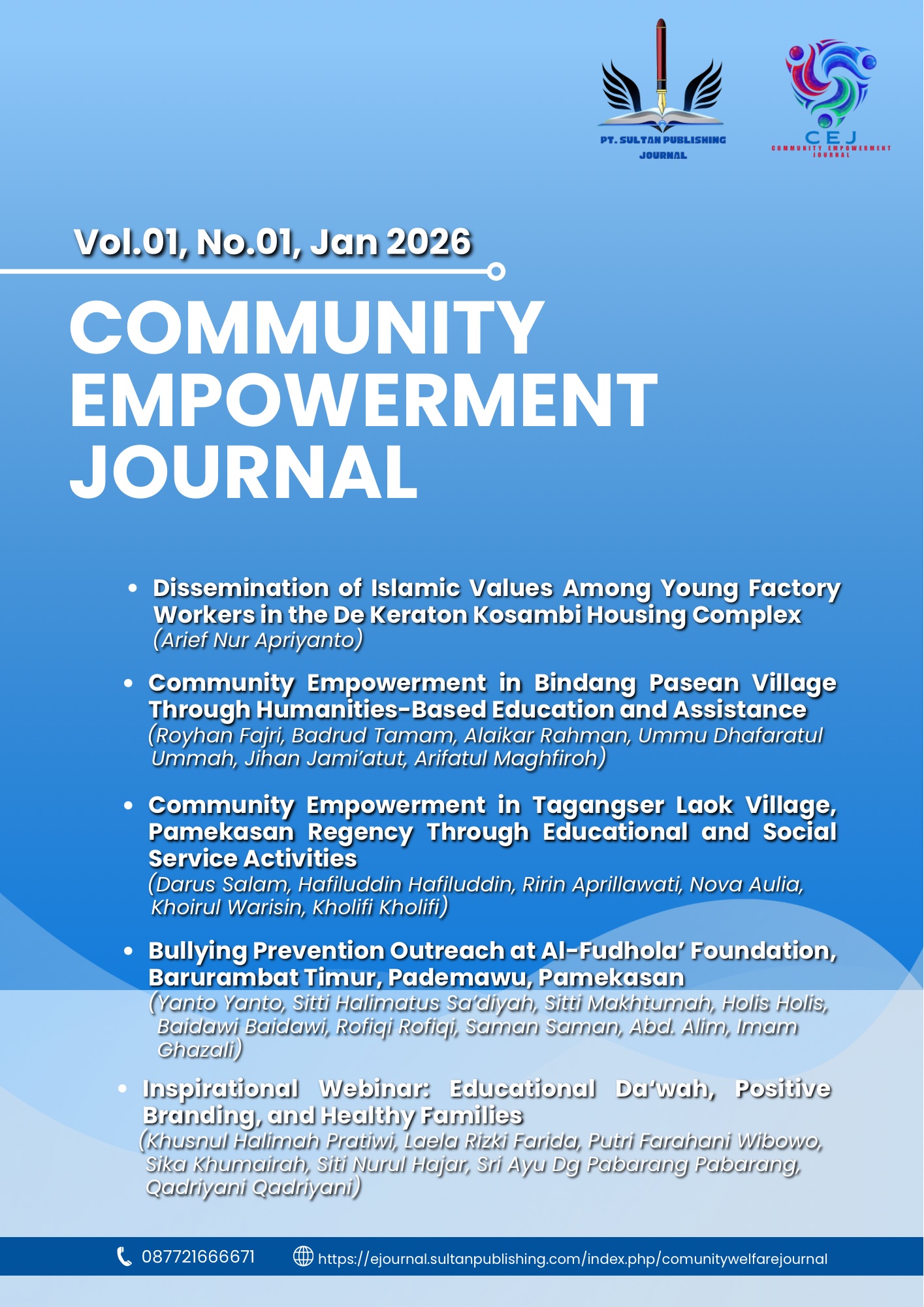 					View Vol. 1 No. 1 (2026): Community Empowerment Journal
				